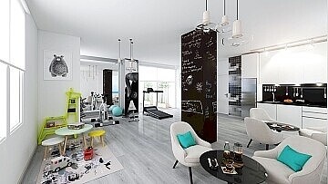 Appartements de luxe de 2 chambres à côté de la plage à calpe in Maisons de Mer
