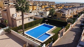 Detached south-facing villa with garage, large terrace, communal pool, sea views in Maisons de Mer